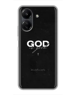 Чохол для Xiaomi POCO C65 з картинкою «GOD — Бог над усім»