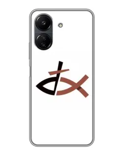 Чохол для Xiaomi POCO C65 з картинкою «Риба та хрест»