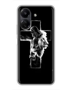 Чохол для Xiaomi POCO C65 з картинкою «Сяючий хрест Jesus»
