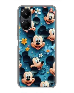 Чохол для Xiaomi POCO C65 з картинкою «Паттерн Міккі та Мінні»