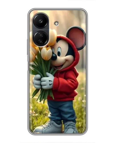Чохол для Xiaomi POCO C65 з картинкою «Міккі з тюльпанами» Чохол для Xiaomi POCO C65 з картинкою «Міккі з тюльпанами»