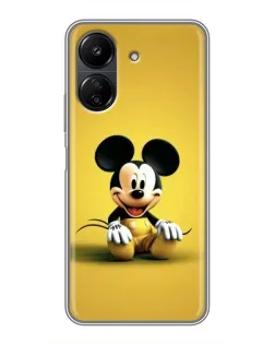 Чохол для Xiaomi POCO C65 з картинкою «Міккі на жовтому»