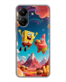 Чохол для Xiaomi POCO C65 з картинкою «Космічний фастфуд»