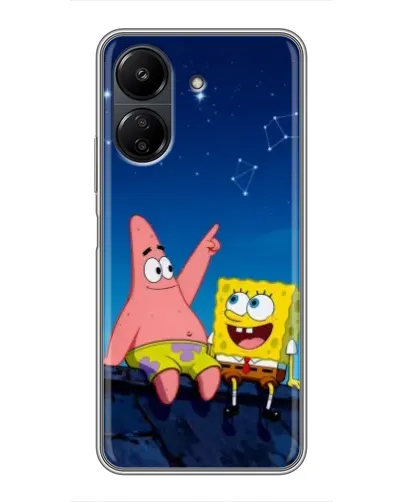 Чохол для Xiaomi POCO C65 з картинкою «Губка Боб та Патрік вночі» Чохол для Xiaomi POCO C65 з картинкою «Губка Боб та Патрік вночі»