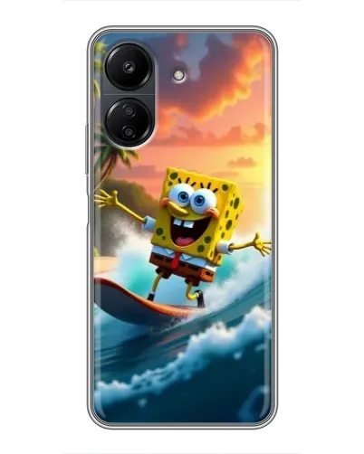 Чохол для Xiaomi POCO C65 з картинкою «Губка Боб серфінгіст» Чохол для Xiaomi POCO C65 з картинкою «Губка Боб серфінгіст»