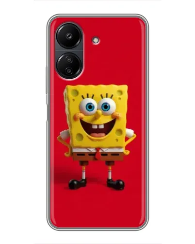 Чохол для Xiaomi POCO C65 з картинкою «Спанч Боб на червоному» Чохол для Xiaomi POCO C65 з картинкою «Спанч Боб на червоному»
