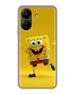 Чохол для Xiaomi POCO C65 з картинкою «Позитивний Губка Боб»