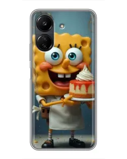 Чохол для Xiaomi POCO C65 з картинкою «Кухар Спанч Боб»