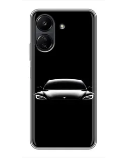 Чохол для Xiaomi POCO C65 з картинкою «Фари Tesla Night»