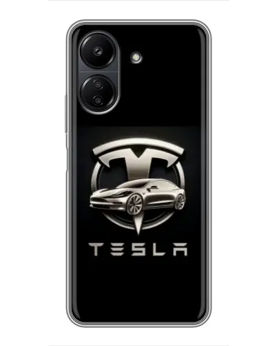 Чохол для Xiaomi POCO C65 з картинкою «Tesla — срібне авто» Чохол для Xiaomi POCO C65 з картинкою «Tesla — срібне авто»