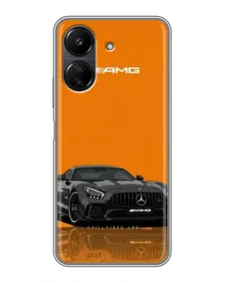 Чохол для Xiaomi POCO C65 з картинкою «Помаранчевий Mercedes AMG»