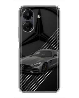 Чохол для Xiaomi POCO C65 з картинкою «Mercedes AMG — графіка»