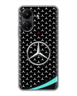 Чохол для Xiaomi POCO C65 з картинкою «Mercedes — бірюзовий акцент»