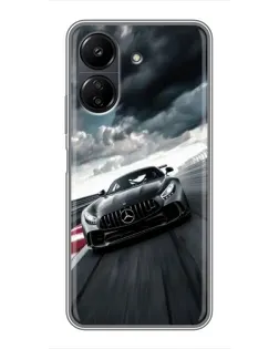 Чохол для Xiaomi POCO C65 з картинкою «Гоночний Mercedes AMG»