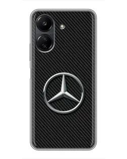 Чохол для Xiaomi POCO C65 з картинкою «Карбоновий Mercedes стиль»