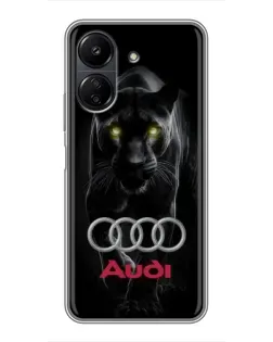 Чохол для Xiaomi POCO C65 з картинкою «Пантера та Audi»