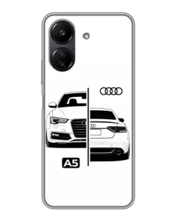 Чохол для Xiaomi POCO C65 з картинкою «Audi — контрастний дизайн»