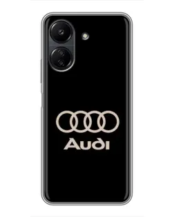 Чохол для Xiaomi POCO C65 з картинкою «Audi — золотий логотип»