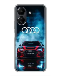 Чохол для Xiaomi POCO C65 з картинкою «Audi Sport — неон»
