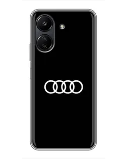 Чохол для Xiaomi POCO C65 з картинкою «Audi White Logo»