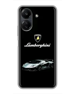 Чохол для Xiaomi POCO C65 з картинкою «Логотип Lamborghini класика»