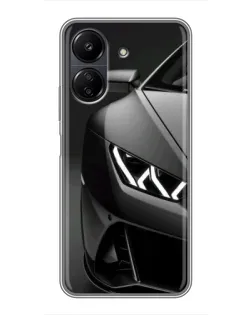 Чохол для Xiaomi POCO C65 з картинкою «Lamborghini фари деталізація»