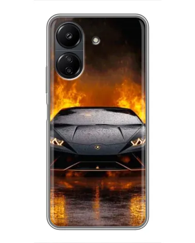 Чохол для Xiaomi POCO C65 з картинкою «Lamborghini у вогні» Чохол для Xiaomi POCO C65 з картинкою «Lamborghini у вогні»