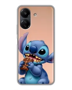 Чохол для Xiaomi POCO C65 з картинкою «Стіч їсть шоколад»