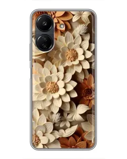 Чохол для Xiaomi POCO C65 з картинкою «Бежевий флористичний декор» Чохол для Xiaomi POCO C65 з картинкою «Бежевий флористичний декор»