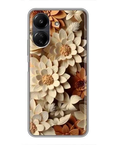 Чохол для Xiaomi POCO C65 з картинкою «Бежевий флористичний декор» Чохол для Xiaomi POCO C65 з картинкою «Бежевий флористичний декор»