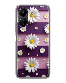 Чохол для Xiaomi POCO C65 з картинкою «Ромашки на фіолетовому» Чохол для Xiaomi POCO C65 з картинкою «Ромашки на фіолетовому»