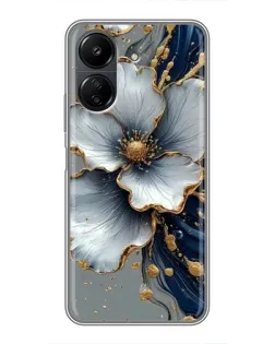 Чохол для Xiaomi POCO C65 з картинкою «Біла квітка та золотий флюїд» Чохол для Xiaomi POCO C65 з картинкою «Біла квітка та золотий флюїд»
