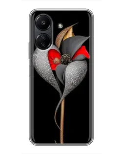 Чохол для Xiaomi POCO C65 з картинкою «Срібна фантазійна квітка» Чохол для Xiaomi POCO C65 з картинкою «Срібна фантазійна квітка»