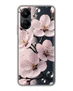 Чохол для Xiaomi POCO C65 з картинкою «Ніжня сакура та краплі» Чохол для Xiaomi POCO C65 з картинкою «Ніжня сакура та краплі»