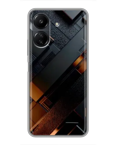 Чохол для Xiaomi POCO C65 з картинкою «Чорні геометричні блоки» Чохол для Xiaomi POCO C65 з картинкою «Чорні геометричні блоки»