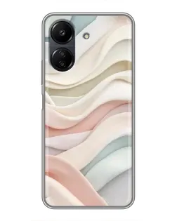 Чохол для Xiaomi POCO C65 з картинкою «Пастельні ніжні хвилі»