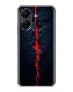 Чохол для Xiaomi POCO C65 з картинкою «Червона лавова тріщина»