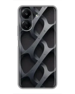 Чохол для Xiaomi POCO C65 з картинкою «Об'ємне сіре плетіння»