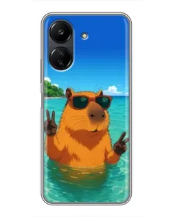 Чохол для Xiaomi POCO C65 з картинкою «Морська капібара» Чохол для Xiaomi POCO C65 з картинкою «Морська капібара»