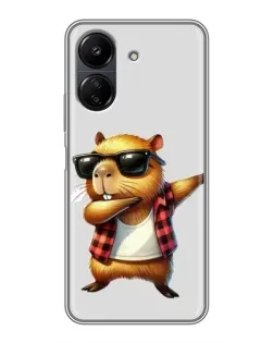 Чохол для Xiaomi POCO C65 з картинкою «Капібара репер даб» Чохол для Xiaomi POCO C65 з картинкою «Капібара репер даб»