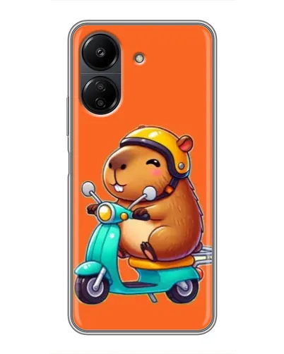 Чехол для Xiaomi POCO C65 с картинкой «Капибара на скутере» Чехол для Xiaomi POCO C65 с картинкой «Капибара на скутере»