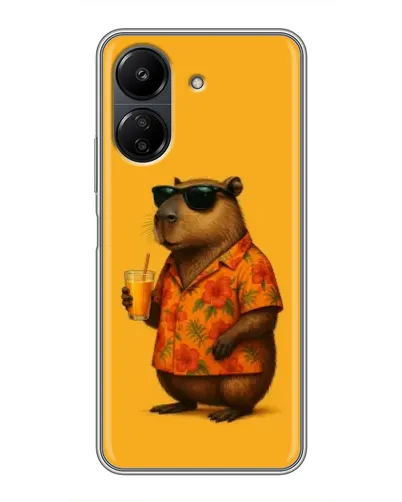 Чехол для Xiaomi POCO C65 с картинкой «Капибара на отдыхе» Чехол для Xiaomi POCO C65 с картинкой «Капибара на отдыхе»