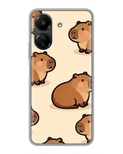 Чохол для Xiaomi POCO C65 з картинкою «Паттерн милих капібар» Чохол для Xiaomi POCO C65 з картинкою «Паттерн милих капібар»