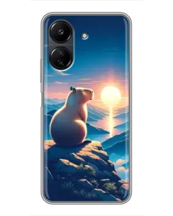 Чохол для Xiaomi POCO C65 з картинкою «Захід сонця з капібарою» Чохол для Xiaomi POCO C65 з картинкою «Захід сонця з капібарою»