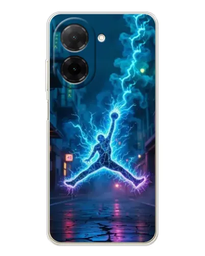 Чехол для Xiaomi Poco C71 с картинкой «Jordan Gold Jumpman»