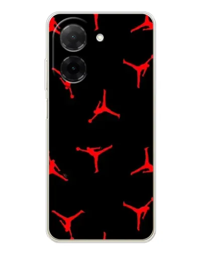 Чехол для Xiaomi Poco C71 с картинкой «Jordan Red Pattern»