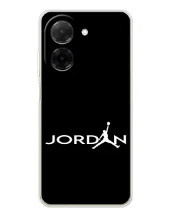 Чехол для Xiaomi Poco C71 с картинкой «Jordan White Logo»