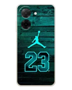 Чехол для Xiaomi Poco C71 с картинкой «Jordan Cyan 23»