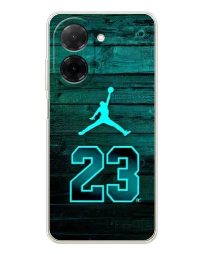 Чехол для Xiaomi Poco C71 с картинкой «Jordan Cyan 23»