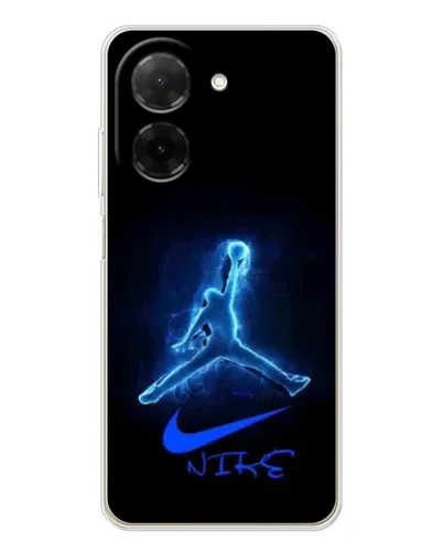 Чехол для Xiaomi Poco C71 с картинкой «Jordan Neon Blue»